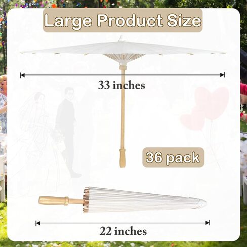 4/9/18/36 Pack 33 Inch White Paper Umbrellas Vintage Chinese Japanese Parasol Oiled DIY Painting Craft Decorative Umbrellas for Weddings Photography Bridal Showers Party Decor in Saudi Arabia