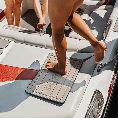 Seat Step Marine Mat-Protect Boat Cushions, Prevent Upholstery Damage, Tears & Dirt from Stepping on Seats (Gray/Black) in Saudi Arabia