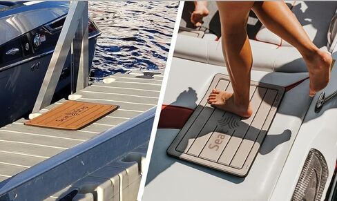 Seat Step Marine Mat-Protect Boat Cushions, Prevent Upholstery Damage, Tears & Dirt from Stepping on Seats (Gray/Black) in Saudi Arabia