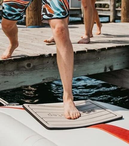 Seat Step Marine Mat-Protect Boat Cushions, Prevent Upholstery Damage, Tears & Dirt from Stepping on Seats (Gray/Black) in Saudi Arabia