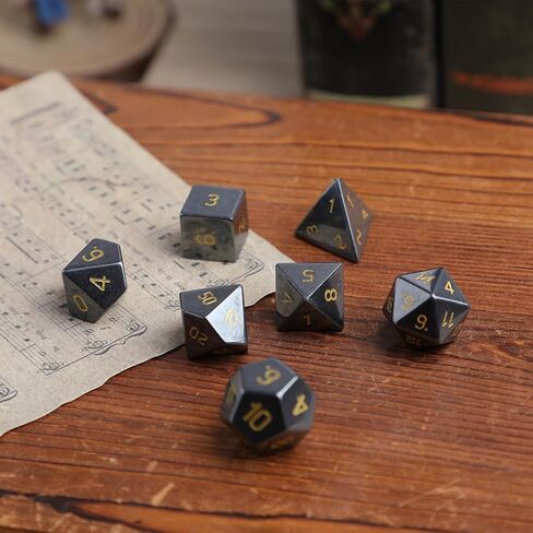 mookaitedecor 7 PCS Rose Quartz Crystal Polyhedral DND Dice Set, Polished Tumbled Stones Dices for RPG MTG Table Games Home Decoration in Saudi Arabia