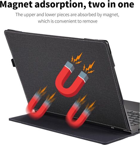 Laptop Case Cover for 15.6" Hp ProBook 450 G10 G9 G8 2023-2021 / ProBook 455 G10 G8 G9 [Do Check Model] Notebook Sleeve Computer Bag Protective PU Leather Shell (Black) in Saudi Arabia