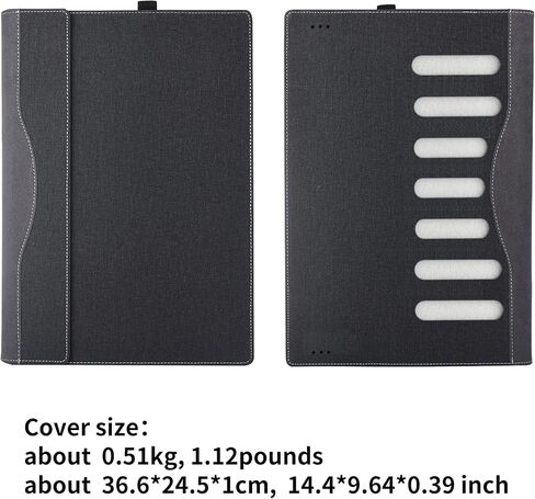 Laptop Case Cover for 15.6" Hp ProBook 450 G10 G9 G8 2023-2021 / ProBook 455 G10 G8 G9 [Do Check Model] Notebook Sleeve Computer Bag Protective PU Leather Shell (Black) in Saudi Arabia