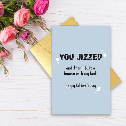 Funny Fathers Day Card for Husband Boyfriend Fiance Partner Spouse, Humorous Happy Father's Day Card from Wife Girlfriend Fiancee, Ideal Fathers Day Cards Gift for Husband Boyfriend. in Saudi Arabia