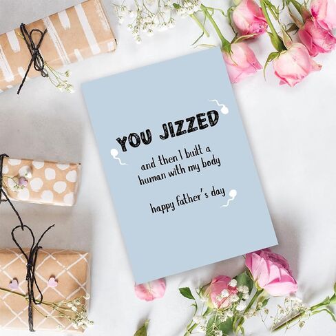 Funny Fathers Day Card for Husband Boyfriend Fiance Partner Spouse, Humorous Happy Father's Day Card from Wife Girlfriend Fiancee, Ideal Fathers Day Cards Gift for Husband Boyfriend. in Saudi Arabia