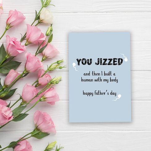 Funny Fathers Day Card for Husband Boyfriend Fiance Partner Spouse, Humorous Happy Father's Day Card from Wife Girlfriend Fiancee, Ideal Fathers Day Cards Gift for Husband Boyfriend. in Saudi Arabia