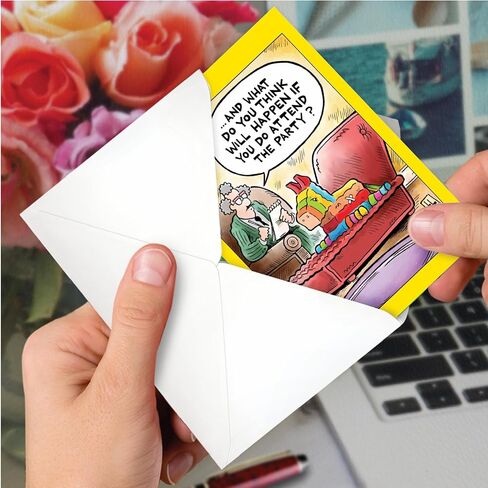 NobleWorks - 1 Funny Birthday Card Cartoons - Hilarious Comic Humor, Notecard with Envelope - Pinata Therapy C9325BDG in Saudi Arabia