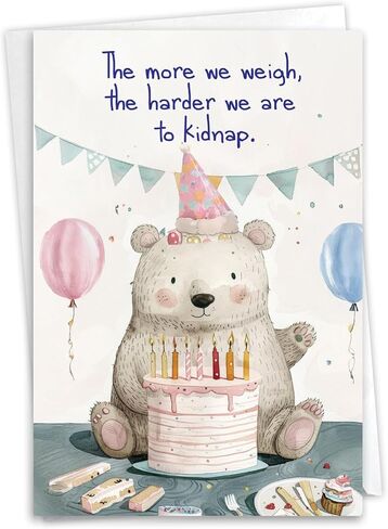 NobleWorks - 1 Funny Birthday Card Cartoons - Hilarious Comic Humor, Notecard with Envelope - Pinata Therapy C9325BDG in Saudi Arabia