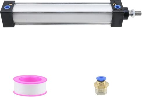 Antrader Air Cylinder SC 50 X 200 Bore: 2 inch Stroke: 8 inch Screwed Piston Rod Dual Action,SC Standard 50 x 200 Air Cylinder Bore 50mm Stroke 200mm,Aluminum Pneumatic Cylinder in Kuwait