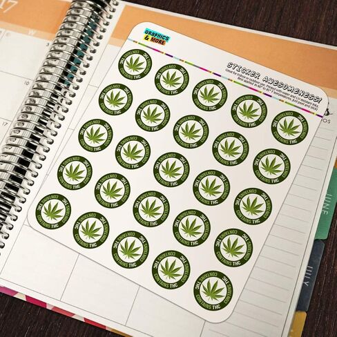 يحتوي على THC Cannabis Marijuana Plat Planner Scrapbooking ملصقات صياغة in Saudi Arabia