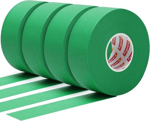 4 Pack Automotive Masking Tape 1.41In×55Yd Green Masking Tape Heat Resistant Painters Tape for Car Paint Body Masking Edge Repair in Saudi Arabia