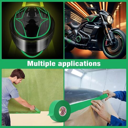 4 Pack Automotive Masking Tape 1.41In×55Yd Green Masking Tape Heat Resistant Painters Tape for Car Paint Body Masking Edge Repair in Saudi Arabia