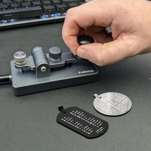 HAM Practice Coin Key Morse Code Practice Radio Transmission Practice CW Training Coin Beginner (Black-S) in Saudi Arabia