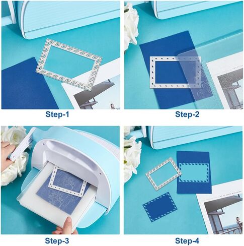 UNICRAFTALE 9Pcs Postcard Frame Cutting Dies Stencils Stamp Theme Carbon Steel Embossing Template Border Background Metal Die Cuts for DIY Card Making Scrapbooking Photo Album Paper Card Decor in Saudi Arabia