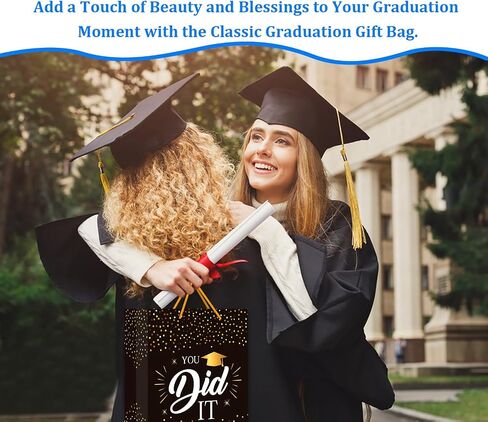 BIZIBAFF Graduation Gift Bag 2025-13" Large Gift Bags with Tissue Paper You Did It Gift Bag for High School College Graduates Class of 2025 Graduation Party Favor Bags in Saudi Arabia