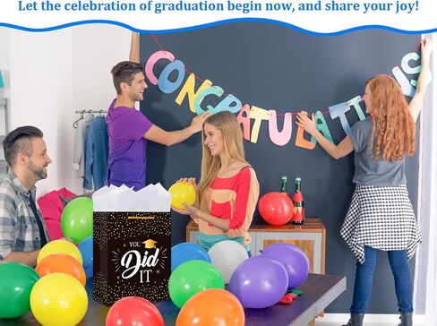 BIZIBAFF Graduation Gift Bag 2025-13" Large Gift Bags with Tissue Paper You Did It Gift Bag for High School College Graduates Class of 2025 Graduation Party Favor Bags in Saudi Arabia