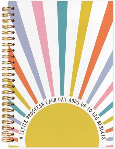 Boho Sunshine Inspirational Notebook ، مجلة اقتباس تحفيزي ، Colorful A A Little Progress كل يوم تأكيد إيجابي Journal Notebook Dourn in Kuwait