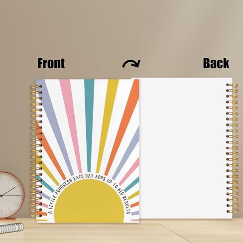 Boho Sunshine Inspirational Notebook ، مجلة اقتباس تحفيزي ، Colorful A A Little Progress كل يوم تأكيد إيجابي Journal Notebook Dourn in Kuwait