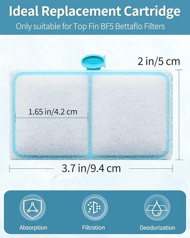 خرطوشة تصفية Pawfly لعنصر EF-S أعلى FIN و BF5 BETTAFLO ، خرطوشة مرشح EF-S البديلة لخزان الأسماك (3 عبوات) in Kuwait