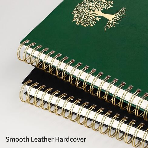 RETTACY Graph Grid Paper Notebook, 300 Pages, A5 Medium Size (5.7'' × 8.3''), 5 Squares per Inch, Leather Hardcover, 100 GSM Thick Paper, for School, Students, Math, Engineering (Light Green) in Kuwait