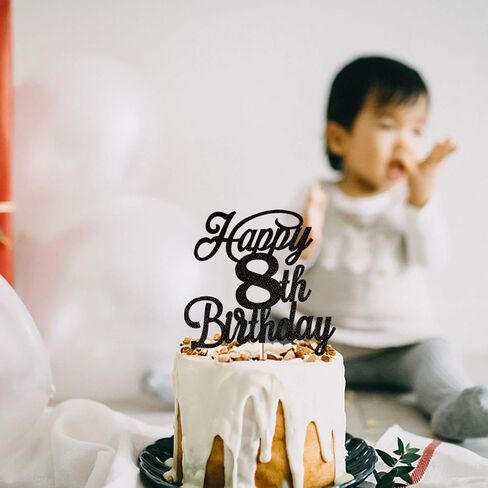 Rsstarxi 1 Pack Happy 50th Birthday Cake Topper Glitter 50 Fabulous Cake Decoration Hello 50 Cheers to 50 Years Birthday Cake Pick for Happy 50th Birthday Anniversary Party Decorations Black Gold in Saudi Arabia