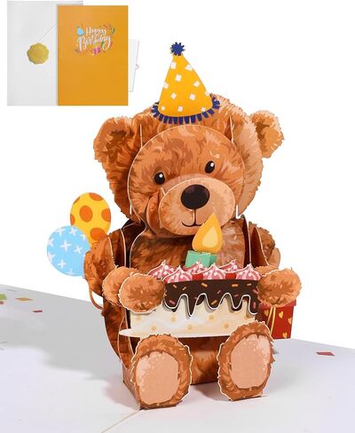Pop Up Birthday Card with Envelope - 3D Corgi Themed Pop Up Funny Dog Birthday Card with Blank Note, Surprise Gifts for Kids Girl Boy Daughter Son Sister Grandson Dog Lover Women Friend in Kuwait