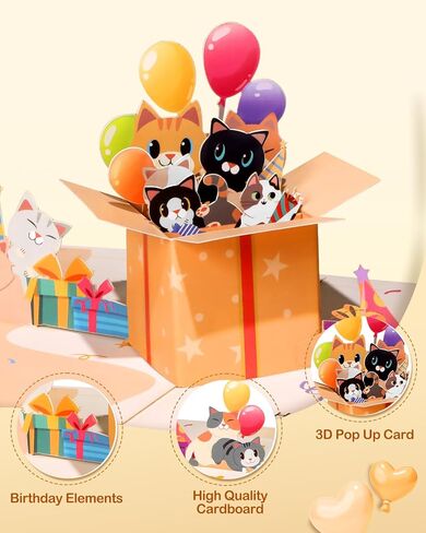 Pop Up Birthday Card with Envelope - 3D Corgi Themed Pop Up Funny Dog Birthday Card with Blank Note, Surprise Gifts for Kids Girl Boy Daughter Son Sister Grandson Dog Lover Women Friend in Kuwait