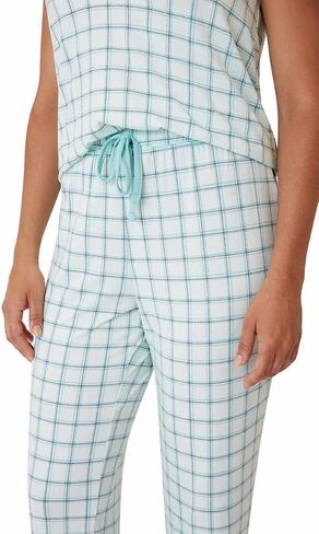Eddie Bauer Women 4-Piece Pajama Set (as1, alpha, s, regular, regular, Gray/Blue) in Saudi Arabia
