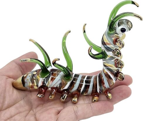 1" Tall Bee Blown Glass Figurine Crystal Insects Dollhouse Replica Miniature Realistic Animal Flamework Collectible Gift and Decor in Saudi Arabia