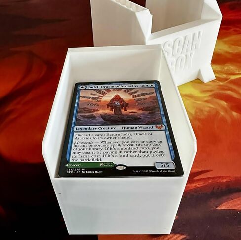مربع المسح العالمي Stand For Trading Card Scan مع حبل الهاتف وبطاقة الشريحة Bin | متوافق مع tcgplayer ، مانابوكس والمزيد | صنع في الولايات المتحدة | يحمل 170+ بطاقة | وعرة وسهلة الاستخدام in Saudi Arabia