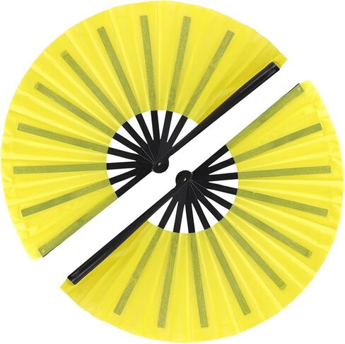 2 Pack Large Folding Hand Fan for Men/Women, Vintage Retro Fabric Fans, Chinese Kung Fu Tai Chi Hand Fan for Festival, Dance, Gift, Performance, Decorations (White) in Saudi Arabia