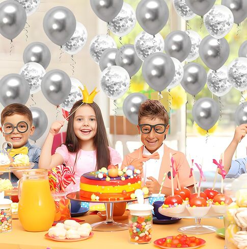 Silver Happy Birthday Decorations for Women Girls, Pink Happy Birthday Banner, Foil Heart Star Confetti Balloons, Fringe Curtain Decor Backdrop in Saudi Arabia