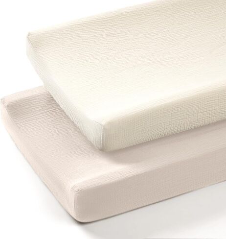 Termichy Muslin Changing Pad Covers: Baby Diaper Changing Table Covers - Changing Pad sheets for Boys Girls in Kuwait