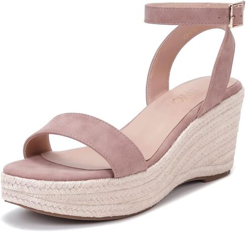 VICKI·VICKI Women's Platform Espadilles Wedge Beach Sandals Summer Sandals Open Toe Ankle Strap Sandals in Saudi Arabia