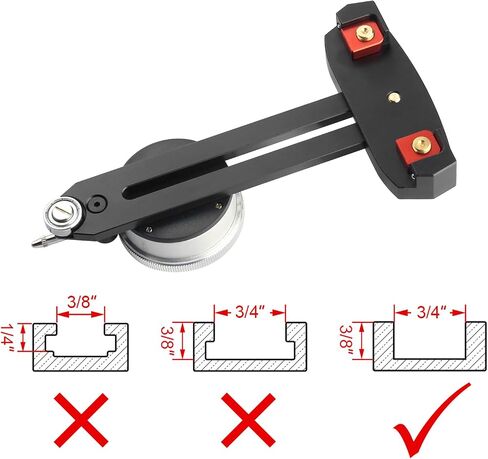 TOOLCOOL Thin Rip Jig Table Saw Jig Guide with Dial Indicator Alignment Gauge Woodworking Tool Table Saw Accessories for Repeat Narrow Strip Cuts in Kuwait