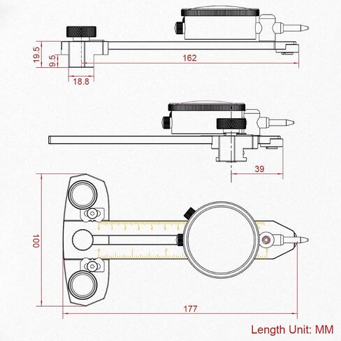 TOOLCOOL Thin Rip Jig Table Saw Jig Guide with Dial Indicator Alignment Gauge Woodworking Tool Table Saw Accessories for Repeat Narrow Strip Cuts in Kuwait