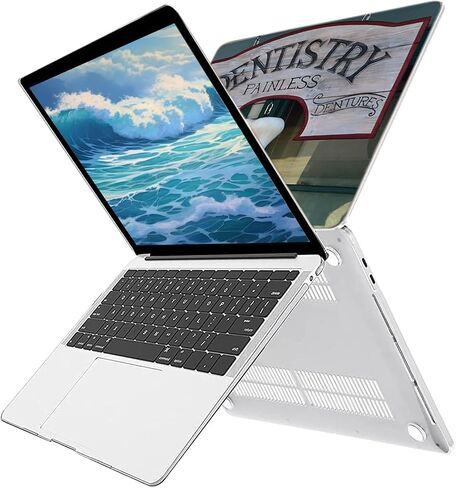 حالة كمبيوتر محمول مخصصة لـ Clear Black Macbook Pro 14.2 بوصة الطراز A2442/3112/3185/3401/2918/2992/2779 2024/2023/2022/2021 إصدار مع غطاء مفاتيح مخصص in Saudi Arabia