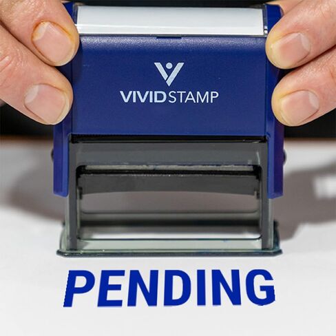 Pending Self Inking Rubber Stamp (Red Ink) - Medium in Saudi Arabia