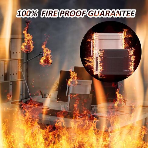 أكياس الأموال حقيبة مستندات مقاومة للحريق 2012 ℉ 2 حزمة 15x11 "/13x10" حقيبة مستندات مقاومة للماء حقيبة إثبات الحريق لـ Valuables Money Jewelry A4 File Legal Documents in Kuwait