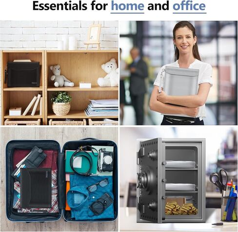 أكياس الأموال حقيبة مستندات مقاومة للحريق 2012 ℉ 2 حزمة 15x11 "/13x10" حقيبة مستندات مقاومة للماء حقيبة إثبات الحريق لـ Valuables Money Jewelry A4 File Legal Documents in Kuwait