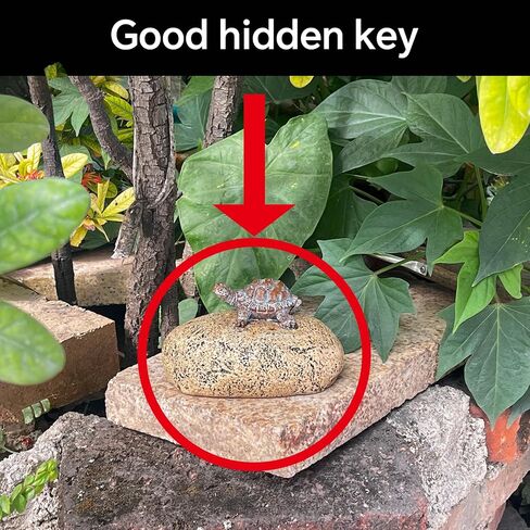 Hide-a-Key Outside Fake Rock, Outdoor Spare Key Holder- Looks & Feels like Real Stone Hidden Storage- Safe for Outdoor Garden or Yard, Hidden Safe Fake Stone (TURTLE) in Saudi Arabia