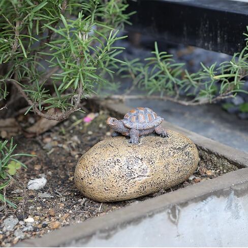 Hide-a-Key Outside Fake Rock, Outdoor Spare Key Holder- Looks & Feels like Real Stone Hidden Storage- Safe for Outdoor Garden or Yard, Hidden Safe Fake Stone (TURTLE) in Saudi Arabia