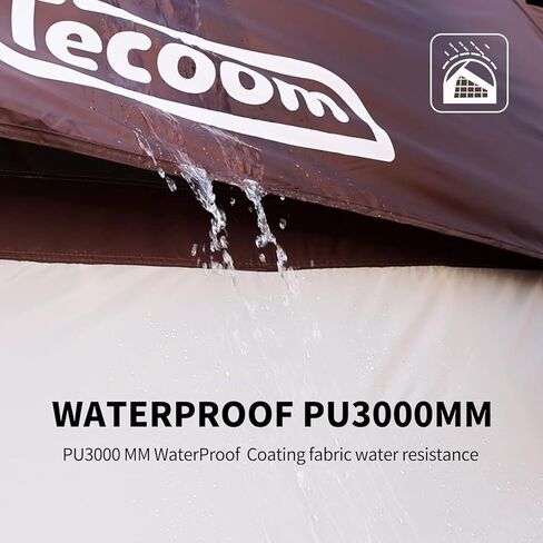 خيمة شاحنة تيكوم لسرير 5.5-5.8 قدم، خيمة سرير شاحنة مقاومة للماء PU3000 مم مع ذبابة مطر قابلة للإزالة، حقيبة حمل، 2 شخص محمول مزدوج الطبقة خيام شاحنة بيك اب مقاومة للرياح للتخييم وصيد الأسماك، كاكي in Kuwait