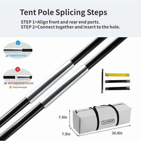 خيمة شاحنة تيكوم لسرير 5.5-5.8 قدم، خيمة سرير شاحنة مقاومة للماء PU3000 مم مع ذبابة مطر قابلة للإزالة، حقيبة حمل، 2 شخص محمول مزدوج الطبقة خيام شاحنة بيك اب مقاومة للرياح للتخييم وصيد الأسماك، كاكي in Kuwait