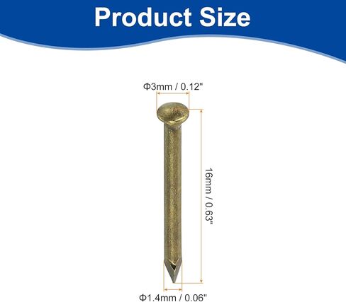 200 قطعة من أظافر الأجهزة الصغيرة من uxcell، 1.2 × 25 مم من الفولاذ الكربوني برأس مستدير للأظافر ذات اللمسة النهائية الشائعة لأعمال النجارة المنزلية، مشاريع تعليق الصور DIY، أسود in Kuwait