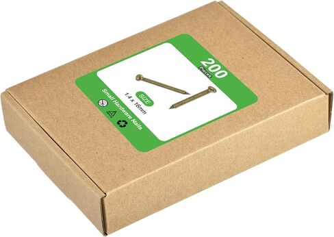 200 قطعة من أظافر الأجهزة الصغيرة من uxcell، 1.2 × 25 مم من الفولاذ الكربوني برأس مستدير للأظافر ذات اللمسة النهائية الشائعة لأعمال النجارة المنزلية، مشاريع تعليق الصور DIY، أسود in Kuwait