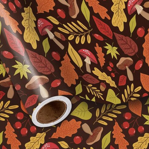 Lezakaa Autumn Deer Pine Fern Frapp Wrappe Roll ، Deers ، Pines ، Shorts ، Autumn Surped ، for Fall Decorities ، and Harvest Season ، Harvest ، Mini Roll ، 17 Int × 16.4 قدم (23.2 قدمًا مربعًا) in Saudi Arabia