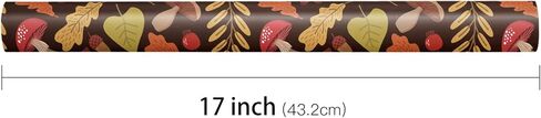 Lezakaa Autumn Deer Pine Fern Frapp Wrappe Roll ، Deers ، Pines ، Shorts ، Autumn Surped ، for Fall Decorities ، and Harvest Season ، Harvest ، Mini Roll ، 17 Int × 16.4 قدم (23.2 قدمًا مربعًا) in Saudi Arabia