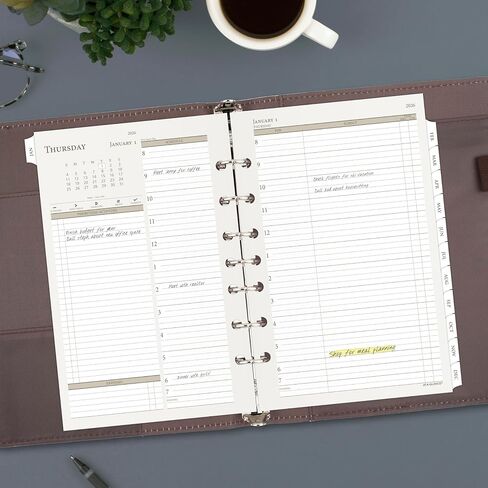 AT-A-GLANCE 2026 Planner, Daily & Monthly, 5-1/2" x 8-1/2", Desk Size 4, Two Page Per Day Refill, Loose-Leaf (481-225A-26) in Saudi Arabia