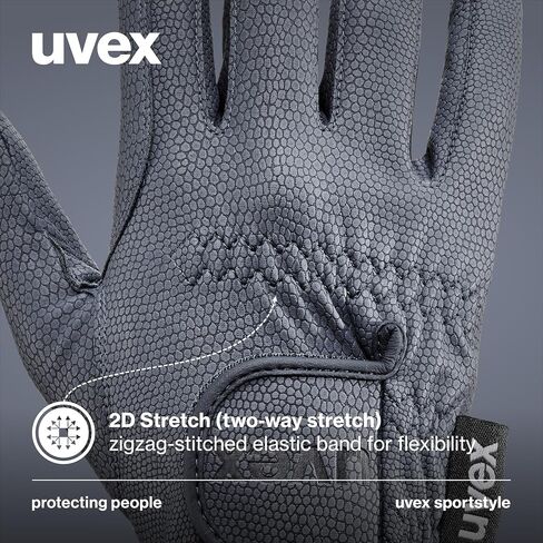 قفازات ركوب الخيل Uvex Sportstyle للنساء والرجال، أزرق، 7.5 - قابلة للتنفس وقابلة للغسل مع إمكانية اللمس in Kuwait